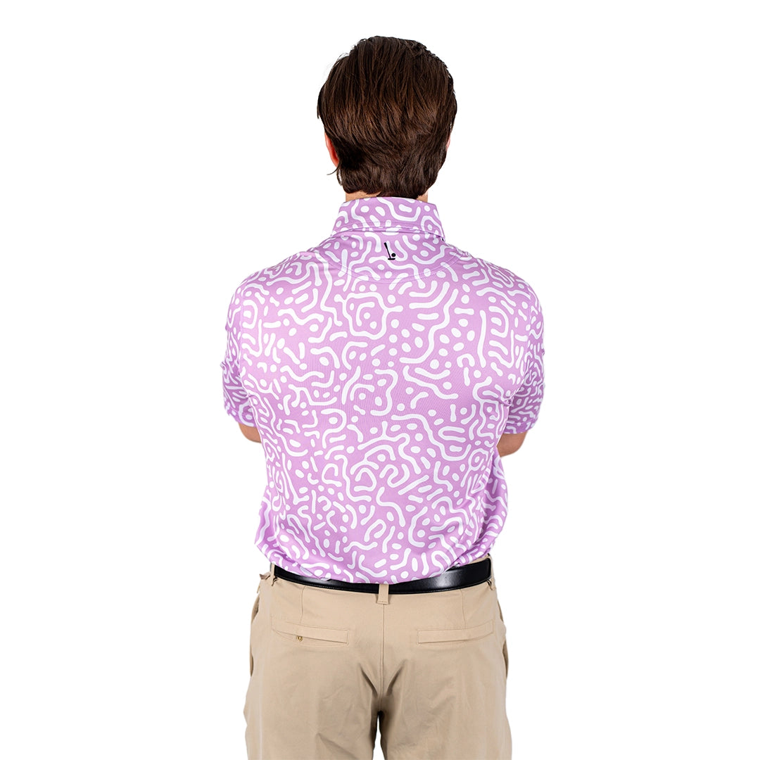 Wrong Fairway Lavender Mens Polo