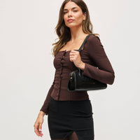 Nessa Shoulder Bag: Black