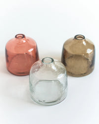 Bella Handblown Hammered Glass Bud Vase- Blush