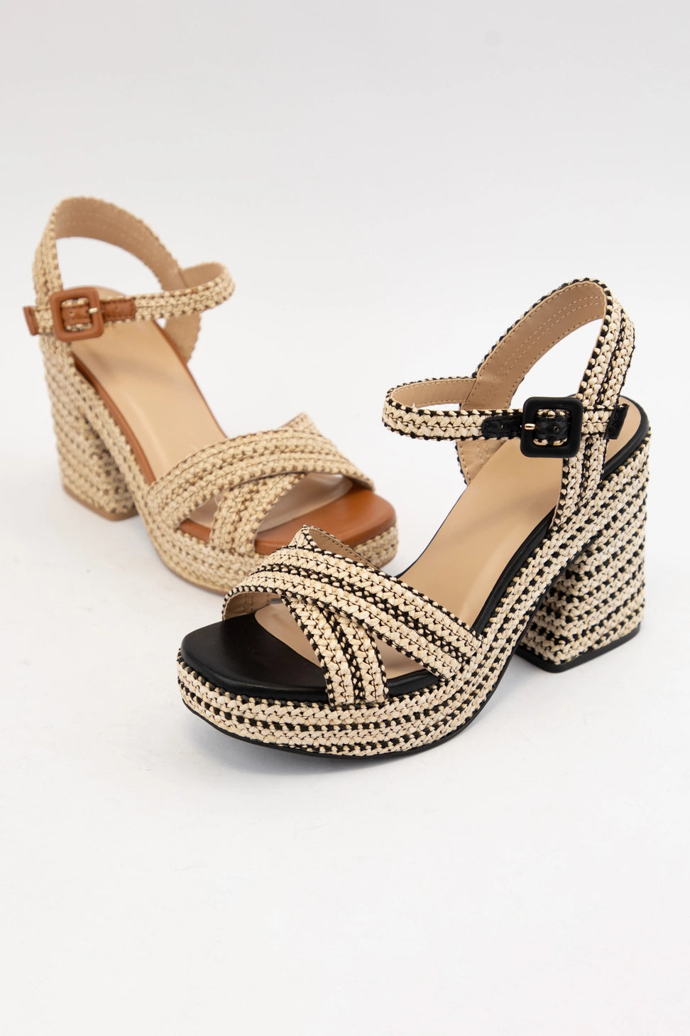 Yara Strap Chunky Heel Sandal- Beige