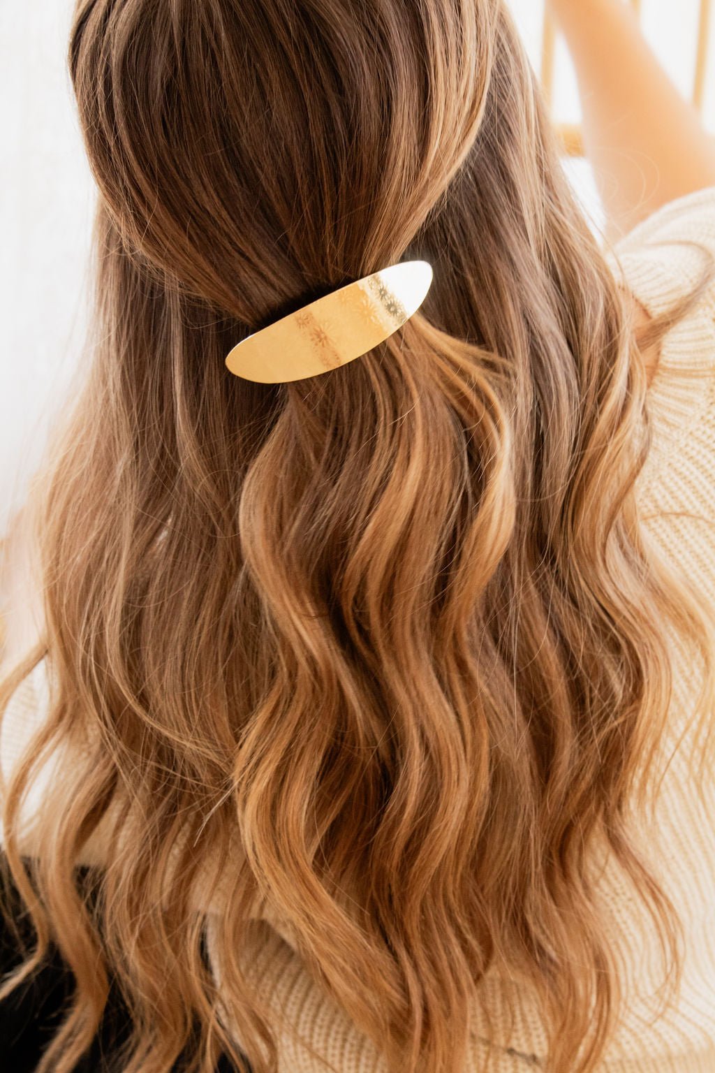 Metal Daisy Gold Barrette