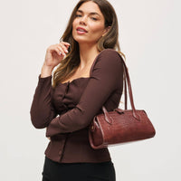 Nessa Shoulder Bag: Chocolate