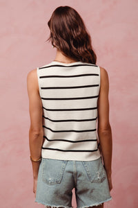 Willow Button Sweater Sleeveless Top