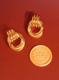 Wanda 18K Gold Non-Tarnish Classic Hoop Earring: Multi-Colored