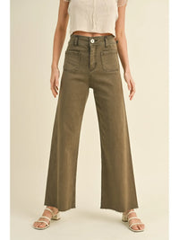 Maeve Wide Leg Paint - Washed Brown