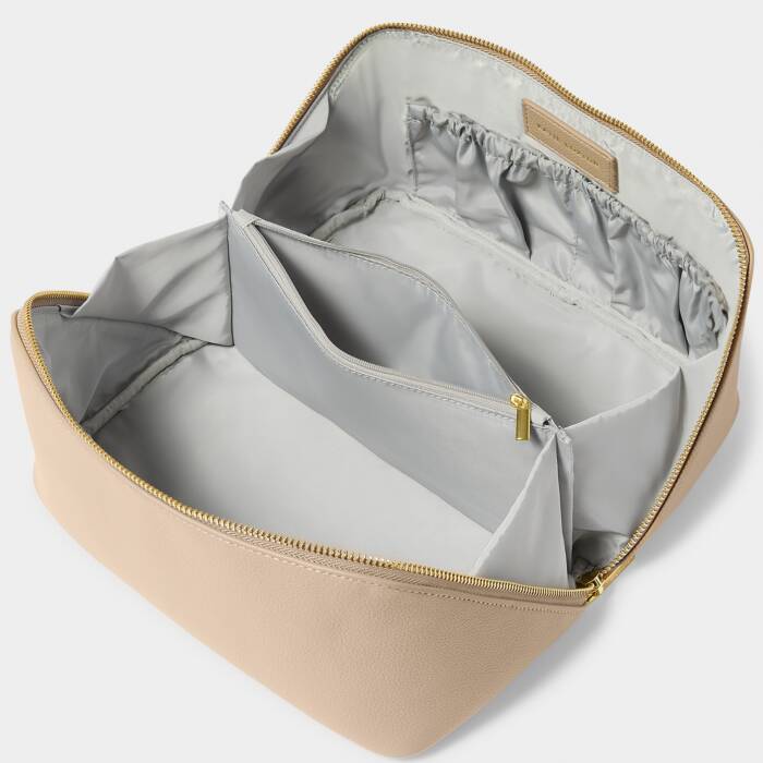 Large Makeup Bag- Light Taupe