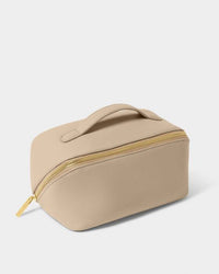 Medium Make Up/ Wash Bag- Light Taupe