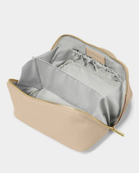 Medium Make Up/ Wash Bag- Light Taupe