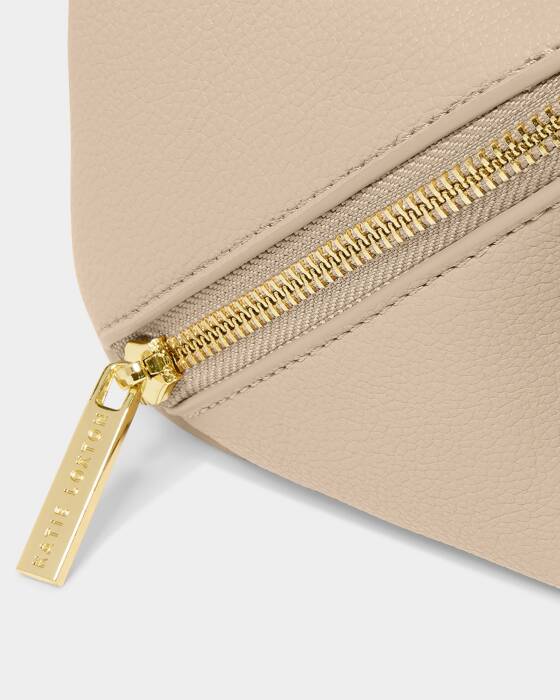 Medium Make Up/ Wash Bag- Light Taupe