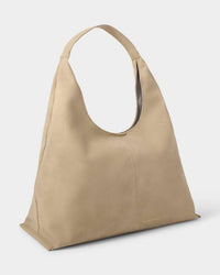 Laila Slouch Shoulder Bag- Light Taupe Suedette