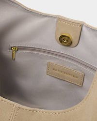 Laila Slouch Shoulder Bag- Light Taupe Suedette