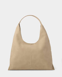 Laila Slouch Shoulder Bag- Light Taupe Suedette