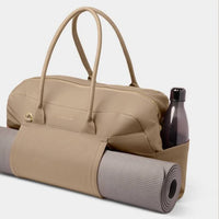 Nylon Luxe Weekend Bag- Taupe