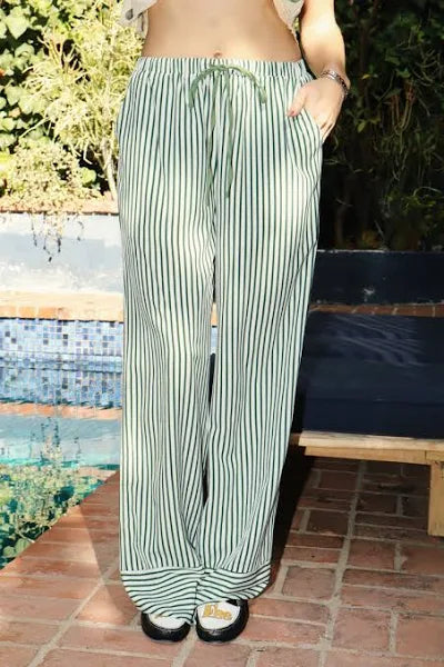 Marilyn Green Striped Pants