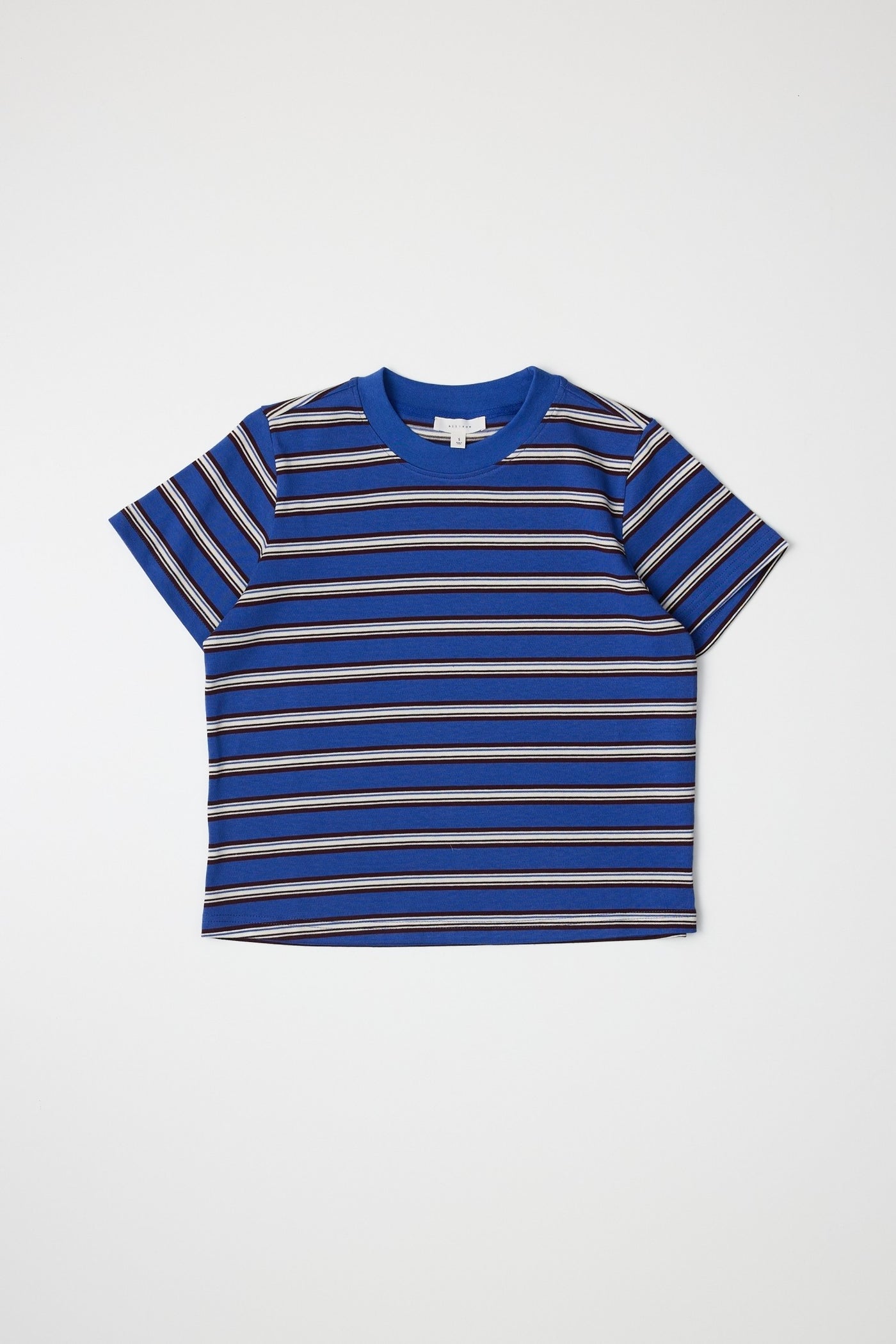 Tammy Blue Striped Boxy Top
