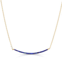 Lazuli Bead Bar Necklace